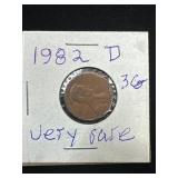 1982 D Lincoln Memorial Cent ï¿½ Copper Variety