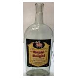 Royal Knight Blended Whiskey Glass Bottle, 9 Inche