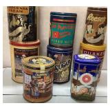 Collectible Tins Ranging from 6 to 8 Inches Tall
