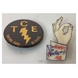 Two Collectible Pins: TCB Logo and Memphis Volunte