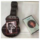 Elvis Presley Themed Guitar-Shaped Tin with Casset