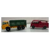 Vintage Lesney Fire Truck and Matchbox Farm Truck