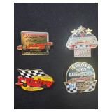 Four 1997 Racing Commemorative Pins