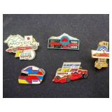5 Indy Car Motor Racing Enamel Pin Badges Featurin