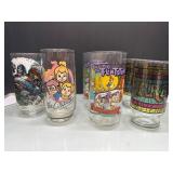 7 Collectible Glasses Featuring King Kong, Flintst