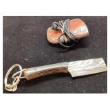 Miniature Knife with Sheath and Cord, Approximatel