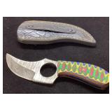 6-Inch Handcrafted Knife with Multicolor Handle an