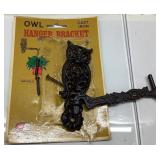 Cast Iron Owl Hanger Bracket with Original Packagi