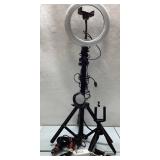 Adjustable Ring Light Set with Tripod Stands and A