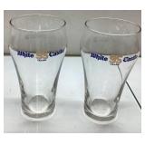 2 Coca-Cola and White Castle Branded Glasses