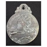 Metal Mykonos Decorative Windmill badge with Hangi