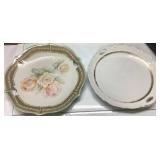 Porcelain Serving Plates with Handled Design and F