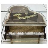 Acrylic Grand Piano-Shaped Music Box with Gold Acc