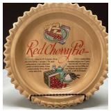 Universal Stamping Corp. Red Cherry Pie Dish, 11 I