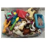 Bag of Assorted Small Plastic Figurines and Toys