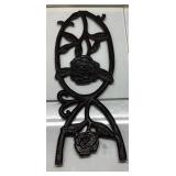 Cast Iron Decorative Floral Wall Plaque, Approxima