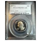 1977-S Washington Quarter PCGS PR69DCAM