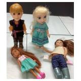 Small Doll Lot Featuring Assorted Figurines
