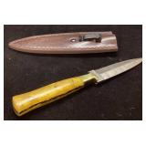 Knife with Brown Sheath, Approximately 8 1/2 Inche