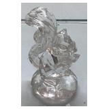 Clear Crystal Figurine of a squirrel, Approximatel
