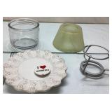 Misc Lot Featuring Glass, Ceramic, Metal and Pin I