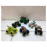 Six Die-Cast Monster Trucks
