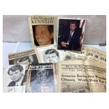 John F. Kennedy Memorabilia Lot Featuring Magazine