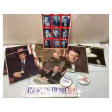 Political Lot Including Campaign Buttons, Posters,