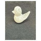 Handcrafted Frosted Glass Bird Figurine