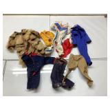Vintage Doll Clothes in Various Styles and Materia