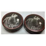 Elvis-Themed Collectible Metal Tins Featuring Perf