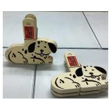 Two Dog-Shaped Plastic Bag Clips