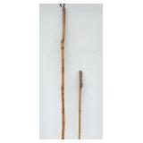 Vintage Cane Walking Stick and Cane Pole with Grab