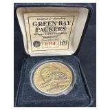 Green Bay Packers Solid Bronze Medallion Inaugural