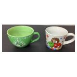 Two M&Mï¿½s Themed Cups in Green and White