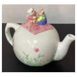 Applause Inc. Ceramic Teapot with Rabbit Topper, 6