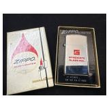 Vintage Zippo Slim Lighter with Syndicate Glass In