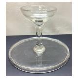Clear Glass Compote or Cake Stand, 8 Inches Tall x