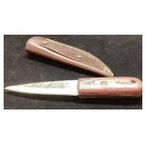Small Fixed Blade Knife with Leather Sheath, Appro
