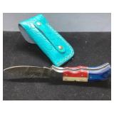 Custom Folding Knife With Decorative Handle and Ca