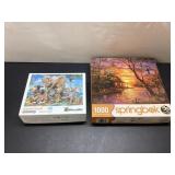 Two 1000-Piece Jigsaw Puzzles: Springbok and Woodi