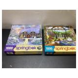 Two Springbok 1000-Piece Jigsaw Puzzles