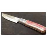 Damascus Steel Fixed Blade Knife with Wooden Handl