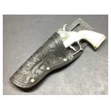 1960ï¿½s Working Halco Cap Gun with Tooled Leather H