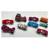 9 vintage Die-Cast Toy Cars and Vehicles in Assort