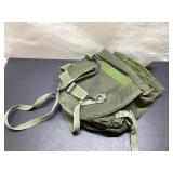 Military-Style Green Canvas Shoulder Bag