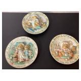3 Cherished Teddies Collector Plates Featuring Nur