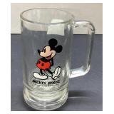 Mickey Mouse Glass Mug, Approximately 5 1/2 Inches