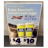 Bud Light Advertising Sign Featuring Fourth of Jul