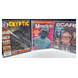 Three Horror Magazines: Cryptic, Famous Monsters,
